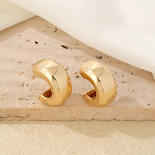 ARETES ARGOLLAS EN C CLASICA DORADO