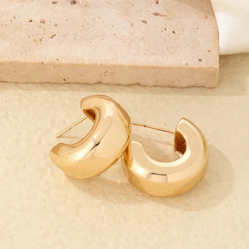 ARETES ARGOLLAS EN C CLASICA DORADO