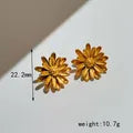ARETES DE FLOR BOTONES DORADO