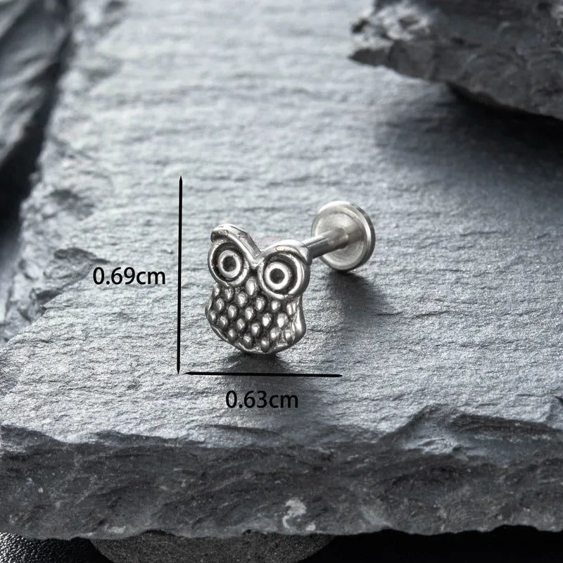 ARETES ORTOPEDICOS DE BUHO PLATEADO