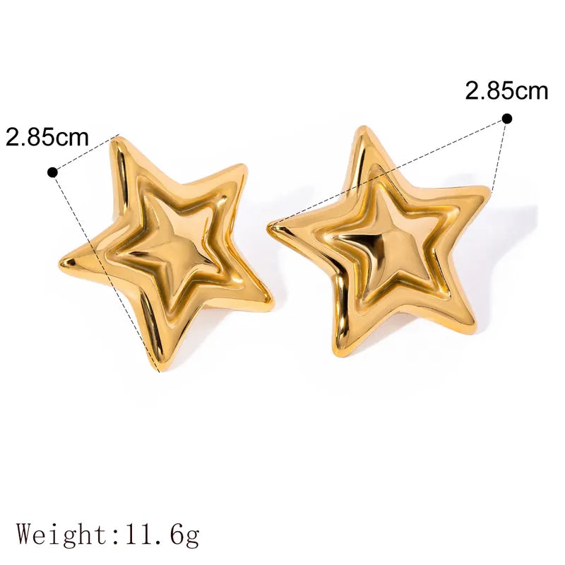 ARETES ESTRELLA TEXTURA DORADO