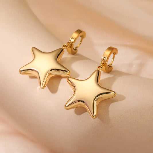 ARETES ESTRELLA DORADO CHUNKY