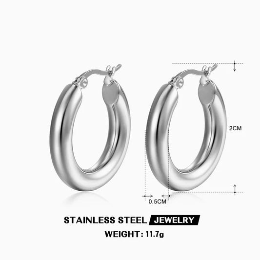 ARETES ARGOLLAS PLATEADAS BASICAS