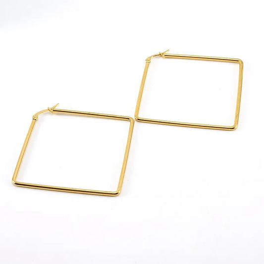 ARGOLLAS CUADRADAS DORADO