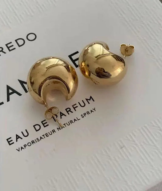 ARETES CHUNKY TIPO C DORADO