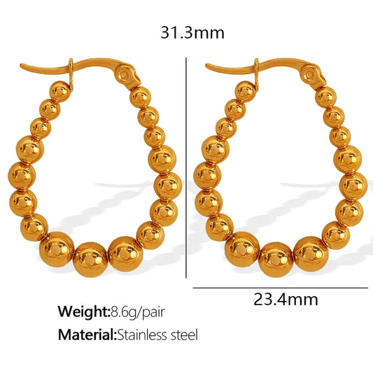 ARETES ARGOLLAS BALINES DORADO
