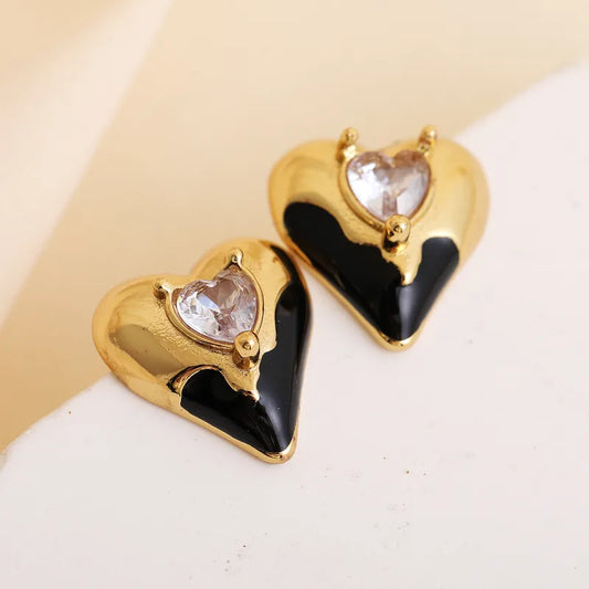 ARETES DE CORAZON CON DISEÑO
