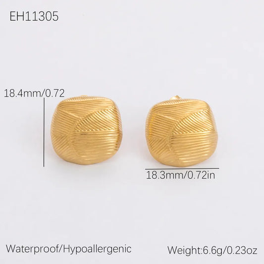 ARETES REDONDOS MEDIANOS CON TEXTURA