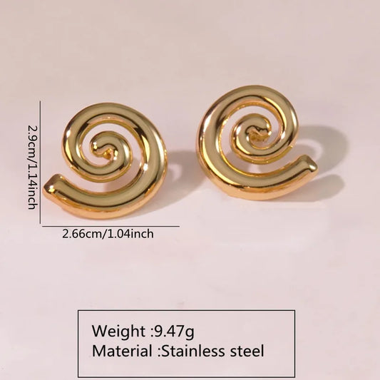 ARETES ESPIRAL DORADO