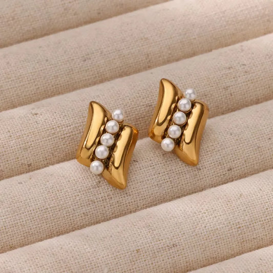 ARETES MARIPOSA CON PERLAS