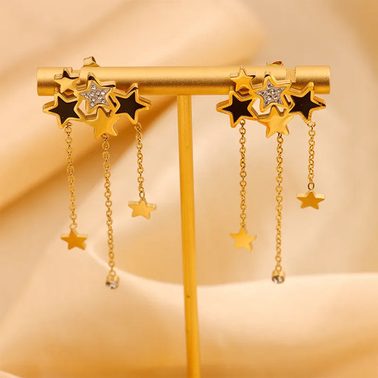 ARETES CON DISEÑO DE ESTRELLAS
