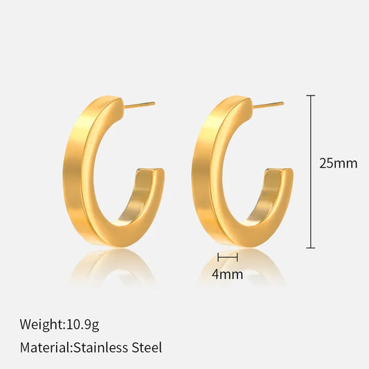 ARETES ARGOLLAS DORADAS BASICAS