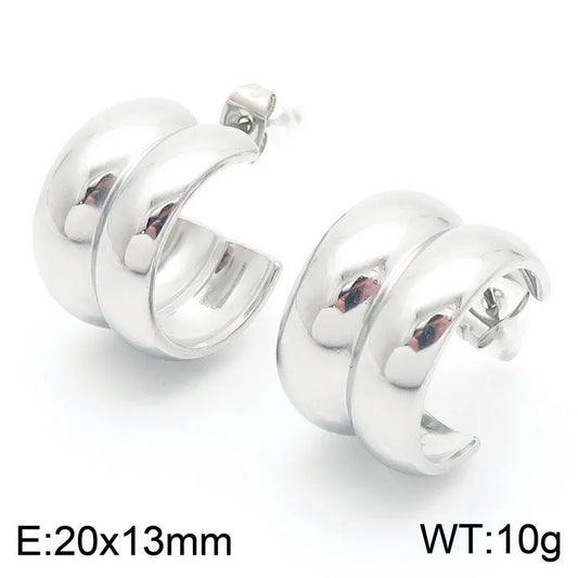 ARETES ARGOLLA DOBLE DORADA