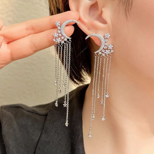 ARETES COLGANTES LUNA