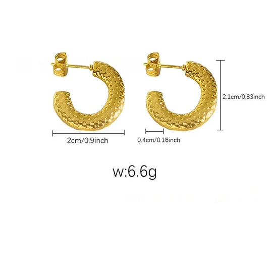 ARETES ARGOLLAS BASICOS DORADO