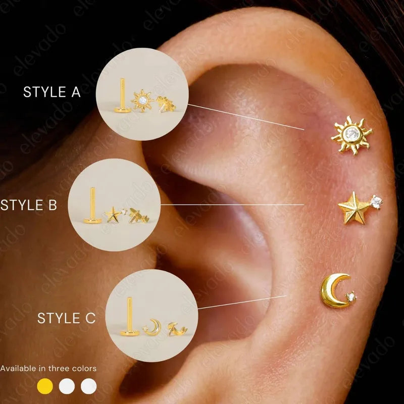 ARETES ORTOPEDICOS DE SOL CON ZIRCON DORADO