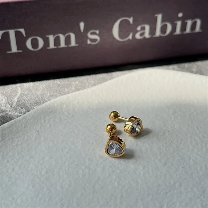 ARETES ORTOPEDICOS DE CORAZON CON ZIRCONES DORADO
