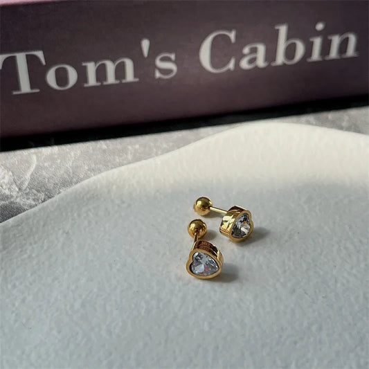 ARETES ORTOPEDICOS DE CORAZON CON ZIRCONES DORADO