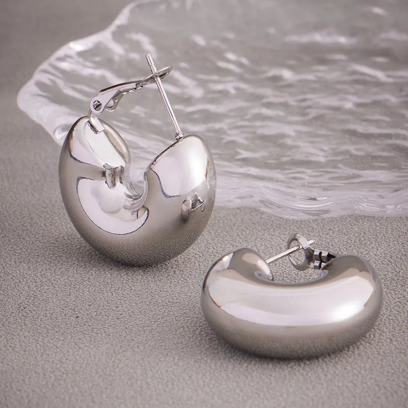 ARETES SUPER CHUNKY PLATEADO