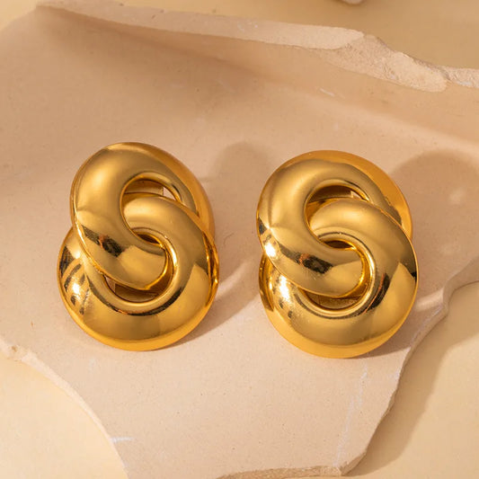 ARETES NUDOS DORADO
