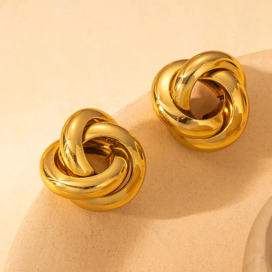 ARETES NUDO 2 TIPO DORADO