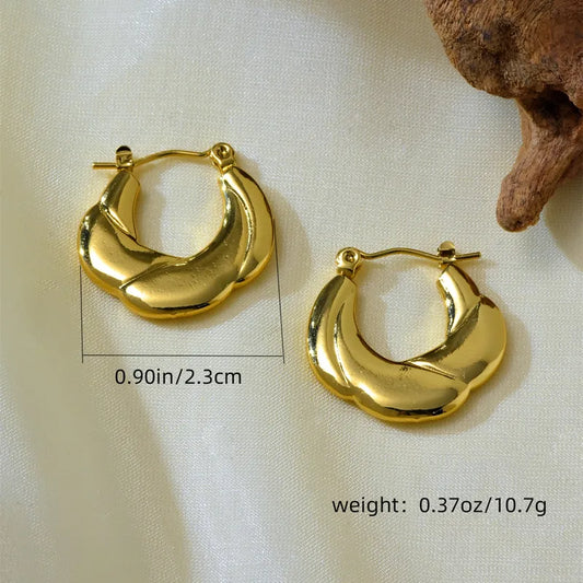 ARETES ARGOLLAS IRREGULARES DORADO