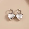 ARETES ARGOLLAS CORAZON 3D PLATEADO