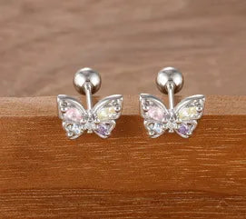 ARETES ORTOPEDICOS DE MARIPOSA PLATEADO