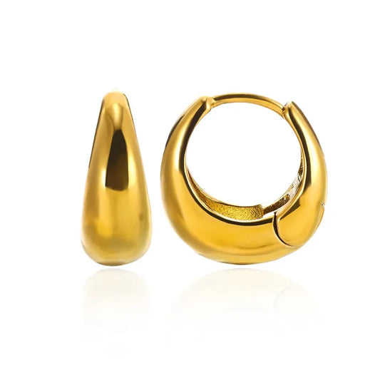 ARETES ARGOLLAS BASICAS DORADAS