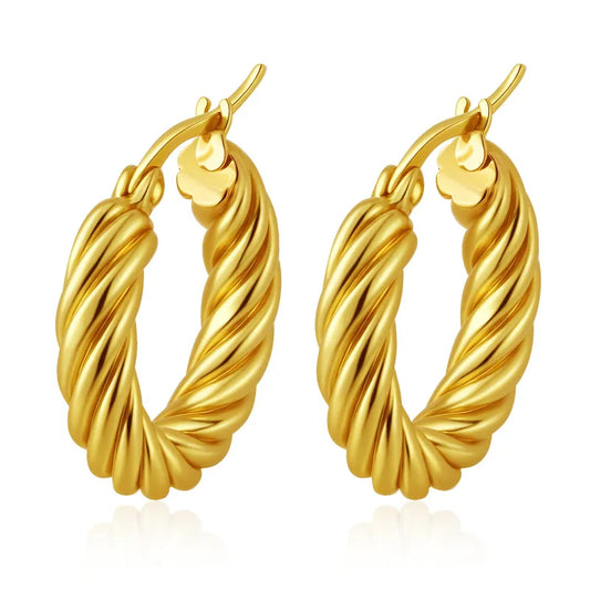 ARETES ARGOLLAS TWIST DORADO