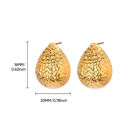 ARETES TIPO GOTA CON ZIRCONES DORADO