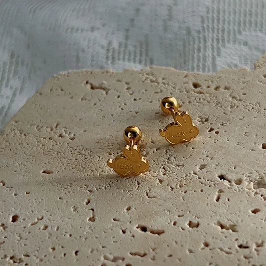 ARETES ORTOPEDICOS CONEJO DORADO