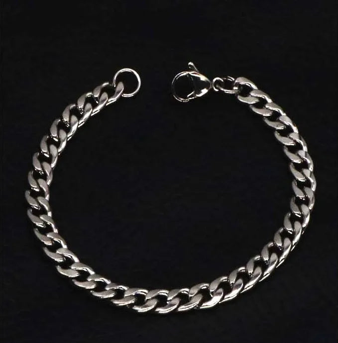 HOMBRE PULSERA ESCLAVA ENTRELAZADA PLATEADO