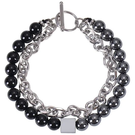 PULSERA HOMBRE BALINES BROCHE DELANTERO