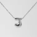 Inicial J chunky plateado