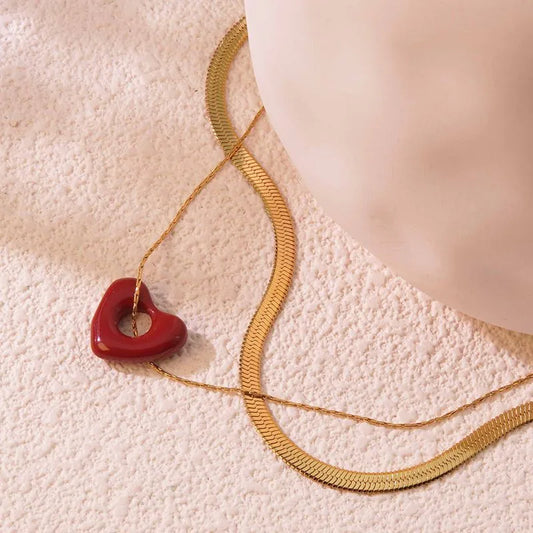 LAYER DOBLE CON CORAZON ROJO