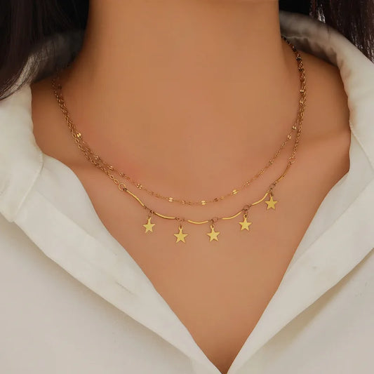 LAYER DOBLE DE ESTRELLAS DORADAS