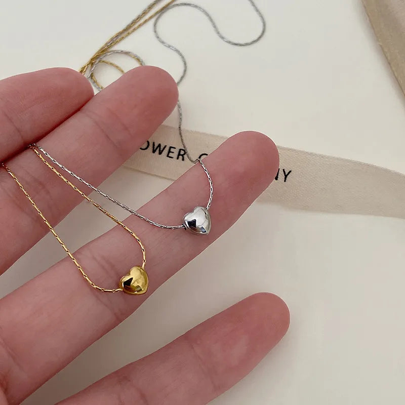 CADENA MINI CORAZON PLATEADO