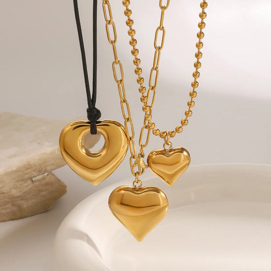 CADENA DIJE CORAZON DORADO