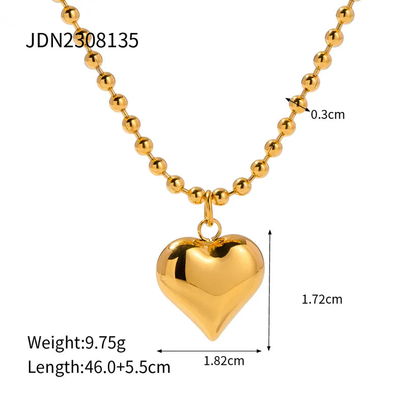CADENA DIJE CORAZON DORADO