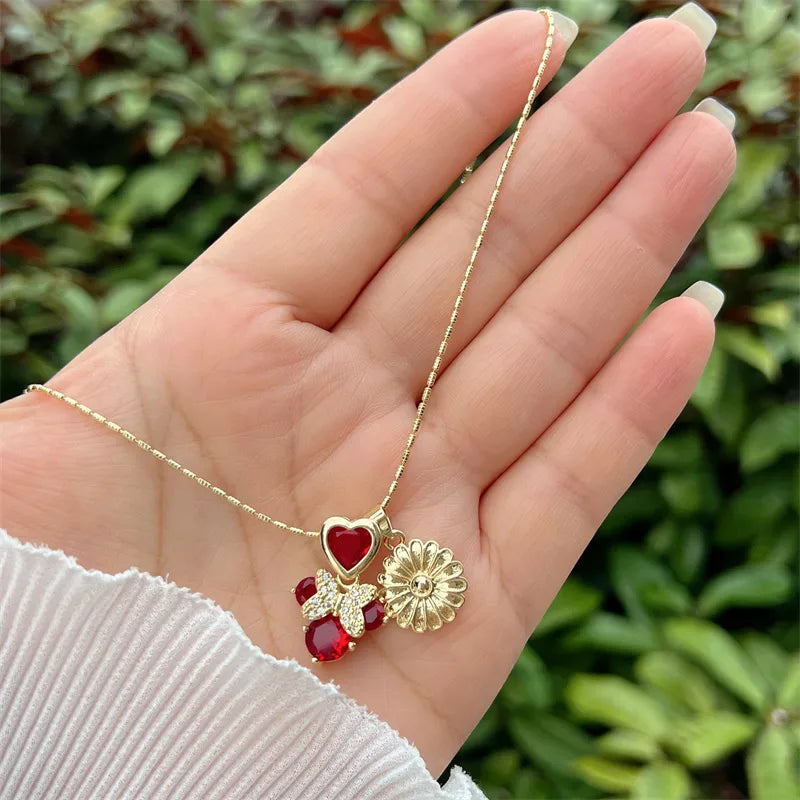 CADENA CORAZON ROJO