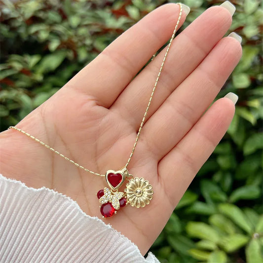 CADENA CORAZON ROJO