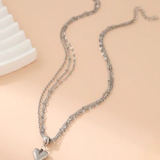 CADENA TRIPLE CON DIJE DE CORAZON