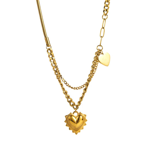 CADENA DOBLE DIJES DE CORAZON