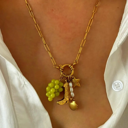CADENA DIJE UVAS