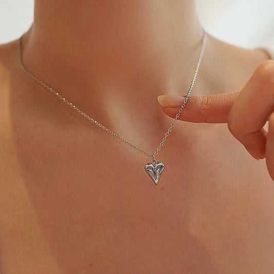 CADENA CORAZON PLATEADO