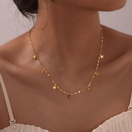 CADENA LUNA Y ESTRELLAS