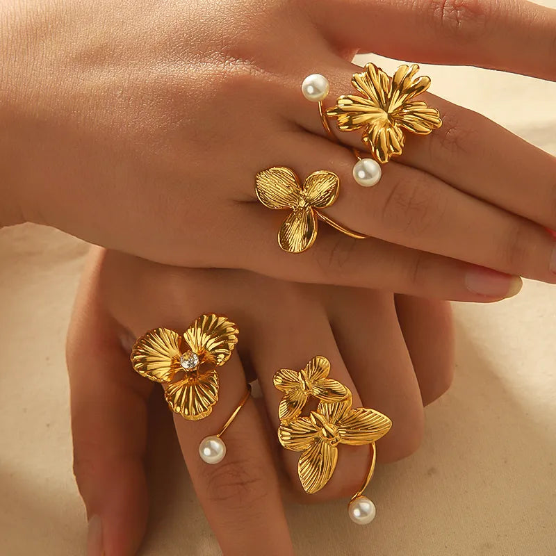 Anillo doble mariposa