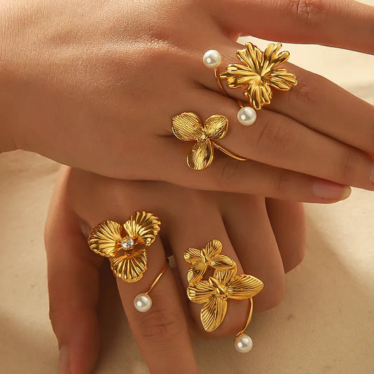 Anillo doble mariposa